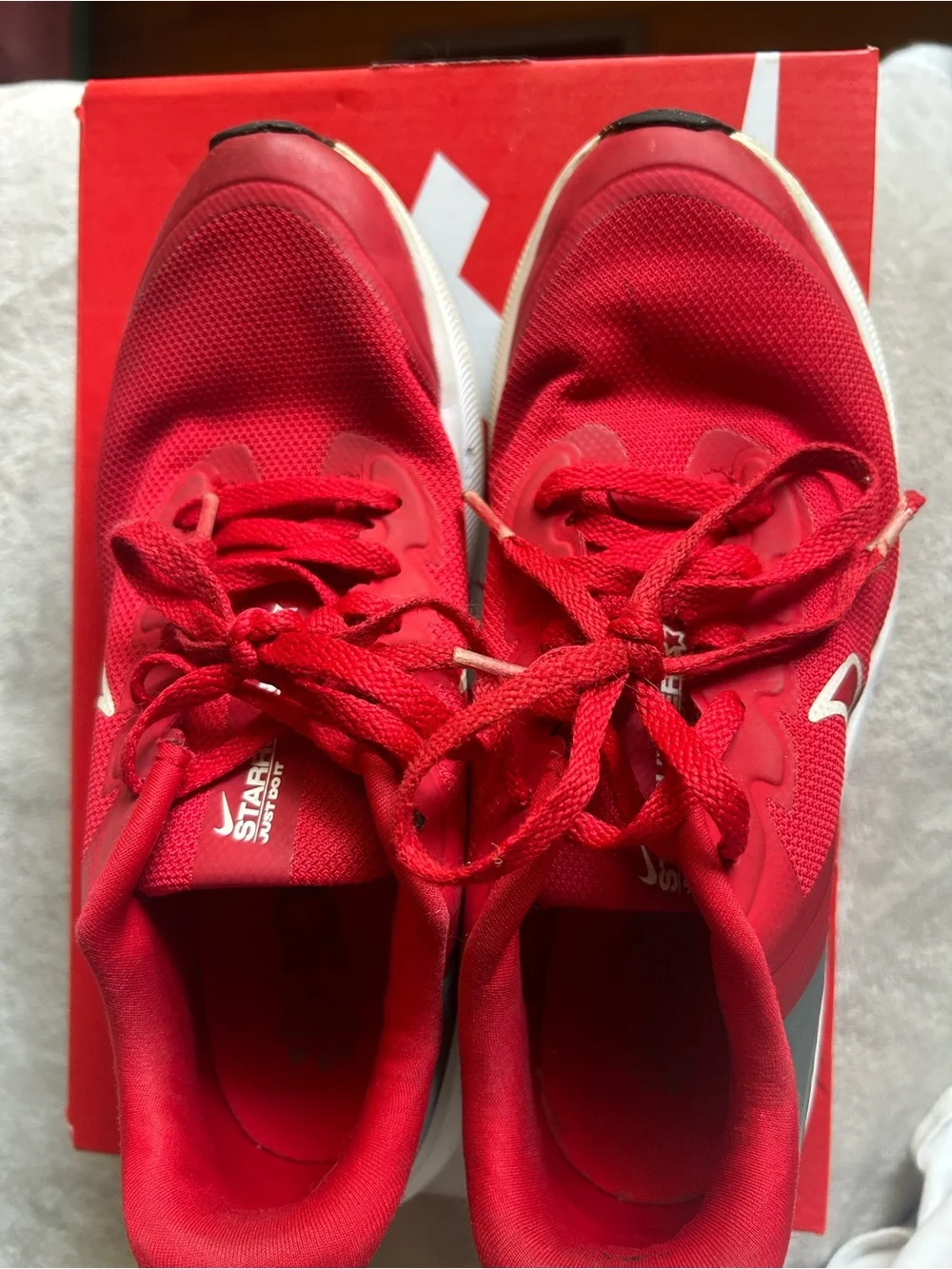 Nike Kids Red and Black Lightweight Trainer Sneakers